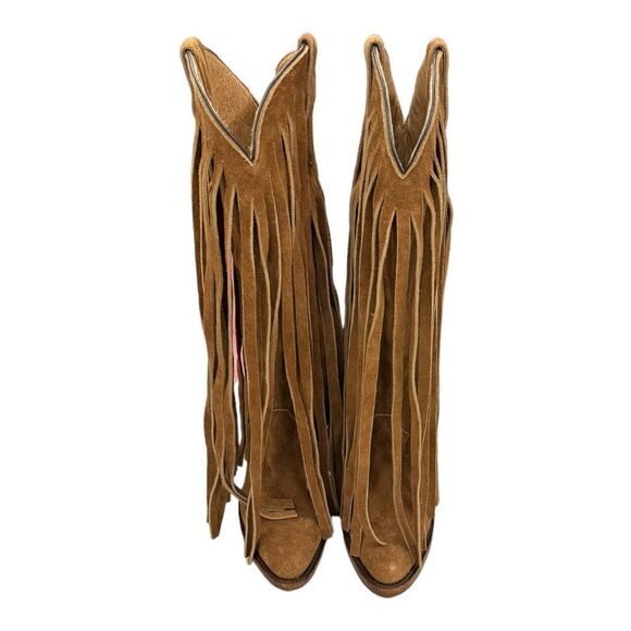 Brother Vellies Atlas Fringe Western Boots Size 6 Suede New - Picture 5 of 8